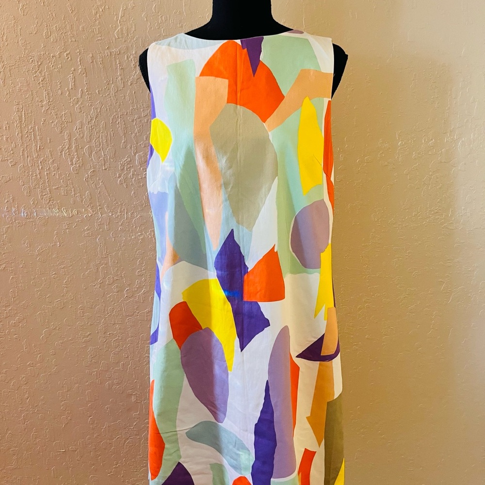 Alice + Olivia Multicolor‎ Abstract Midi Dress